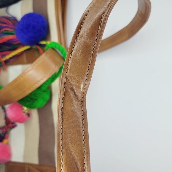 Sam Edelman Tote Bag Thea Sequin Beaded Fabric Large Boho Beach Bohemian Peasant - Picture 11 of 15